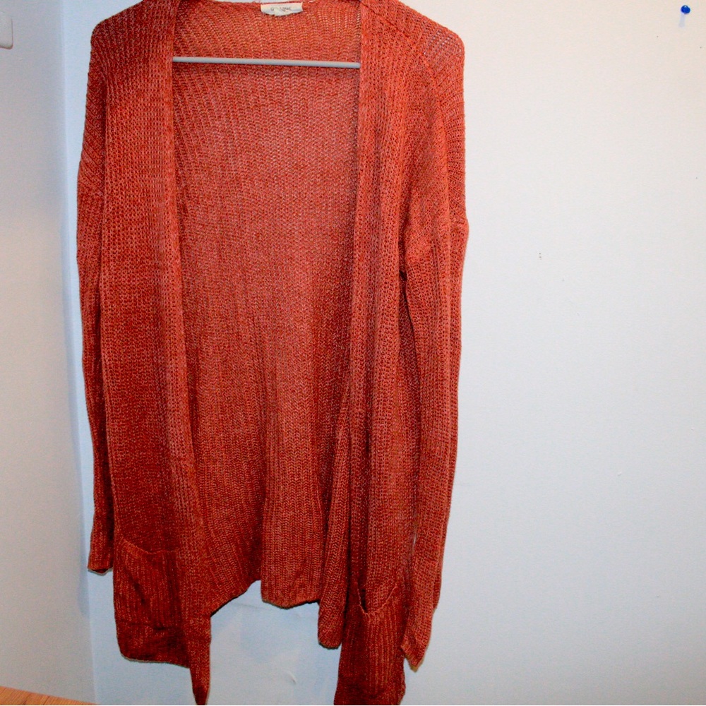 Rust orange cardigan/ XS